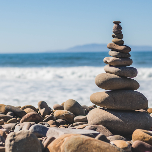 rocks meditating